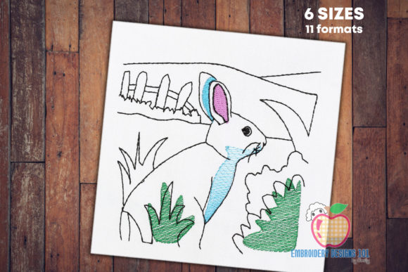 A Rabbit in Jungle Quick Stitch