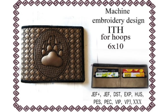 Billfold ITH Purse Paw with Claws