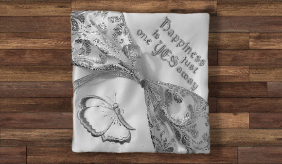 In-the-Hoop Wedding Ring Cushion ITH