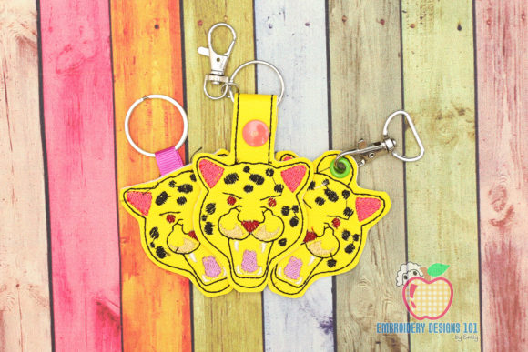 Leopard Face Keyfob Keychain ITH