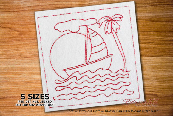 Saiboat in the Sea Embroidery Review