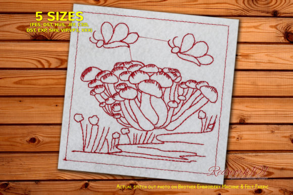 Shimeji Mushroom Embroidery Review